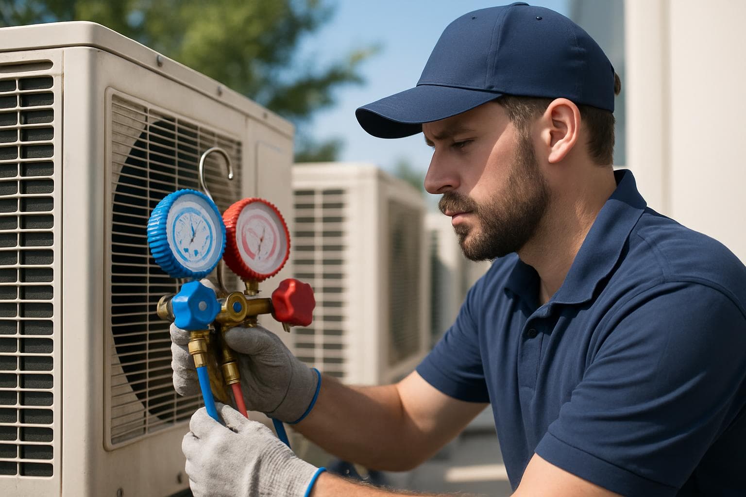 Recarga de gas refrigerante