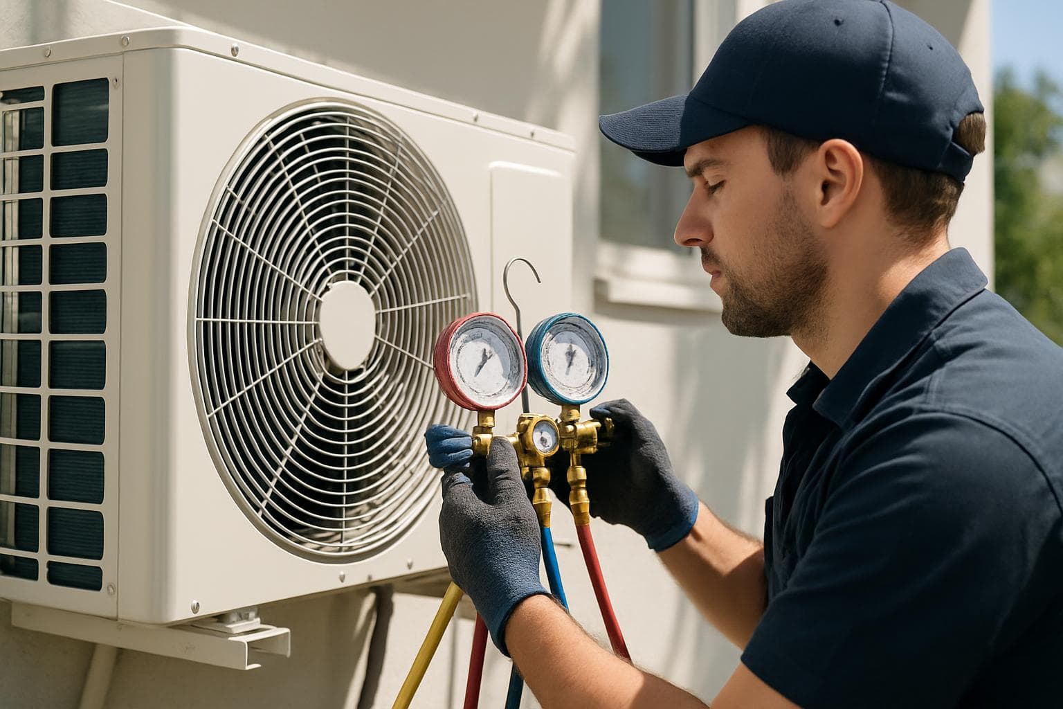Recarga de gas refrigerante