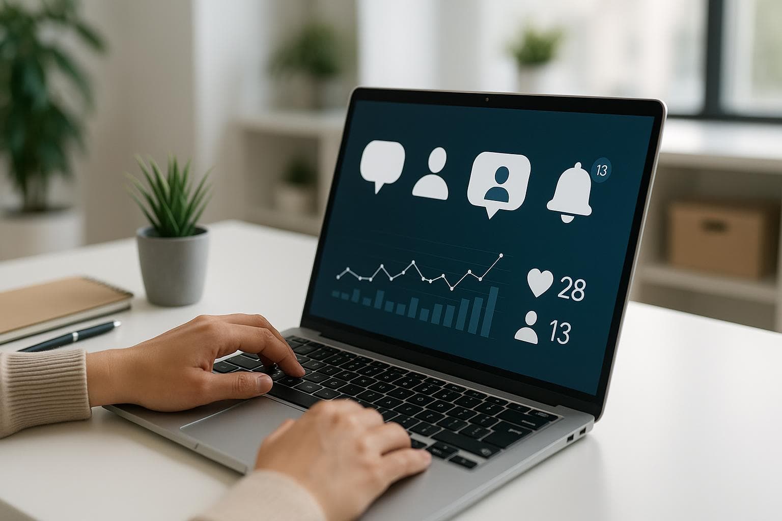 Profesional de community manager trabajando en Barcelona