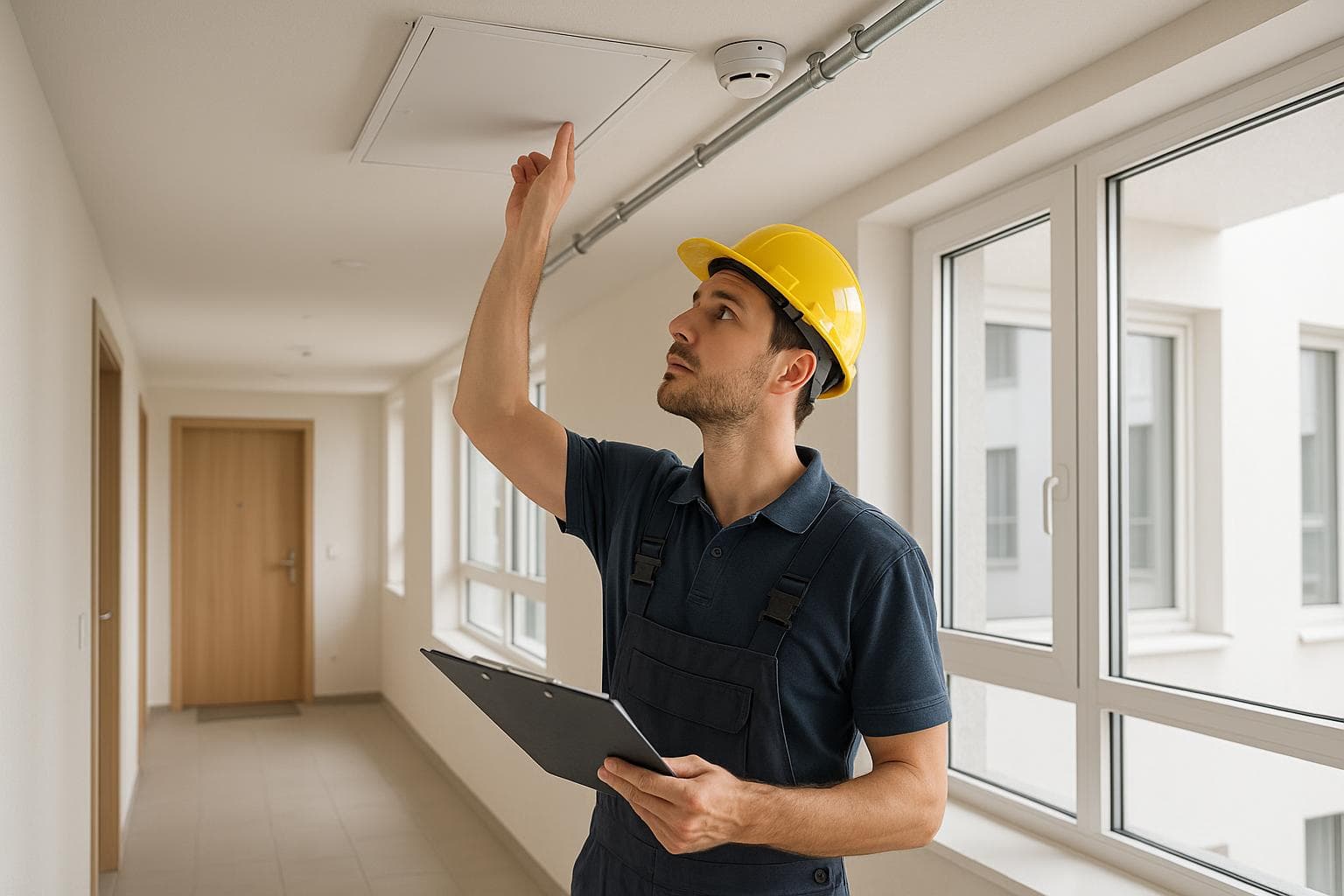Profesional de mantenimiento de comunidades trabajando en Alicante