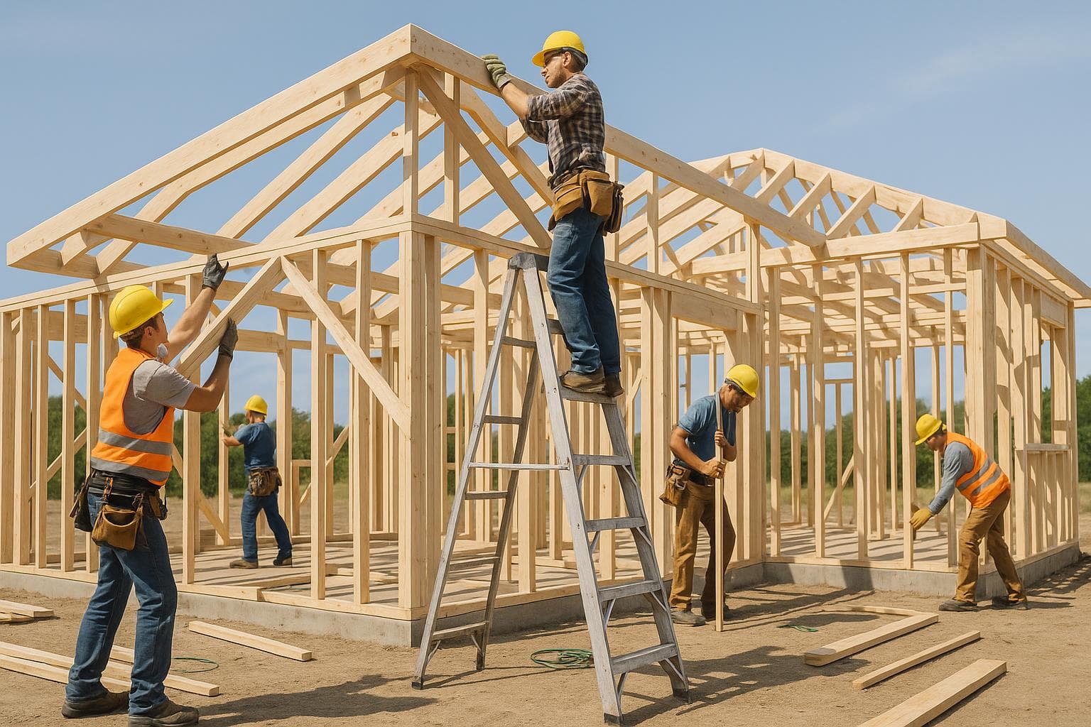 Profesional de obra nueva trabajando en Barcelona